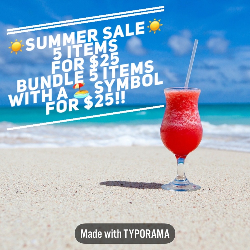 SUMMER SALE...🏖🏖🏖🏖🏖5 Items for $25!!